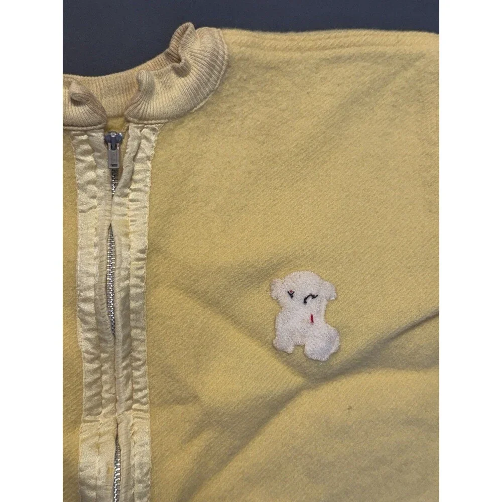 Vintage Acrylic Baby Sleeper Sleep Sack Blanket Yellow Zipper Trundle Bundle USA